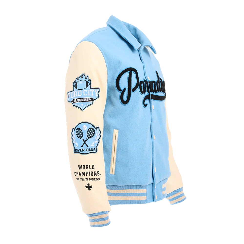 Jordan Craig Chicago Varsity Jacket-Sky Blue-91700