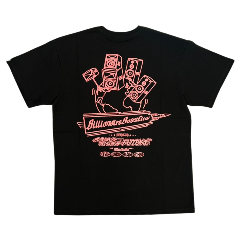 Billionaire Boys Club BB Sound Waves SS Tee-Black-851-6203