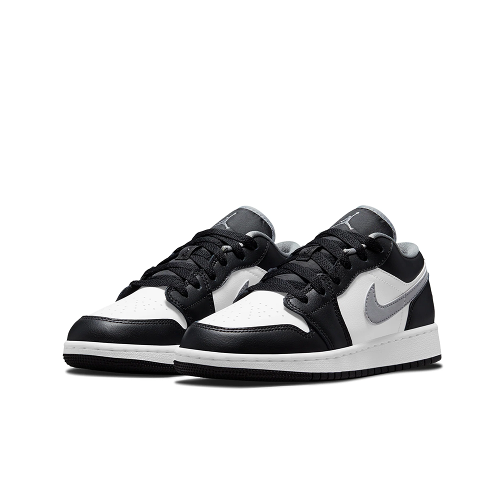 Grade School Air Jordan 1 Low 'Black Medium Grey' - 553560-040