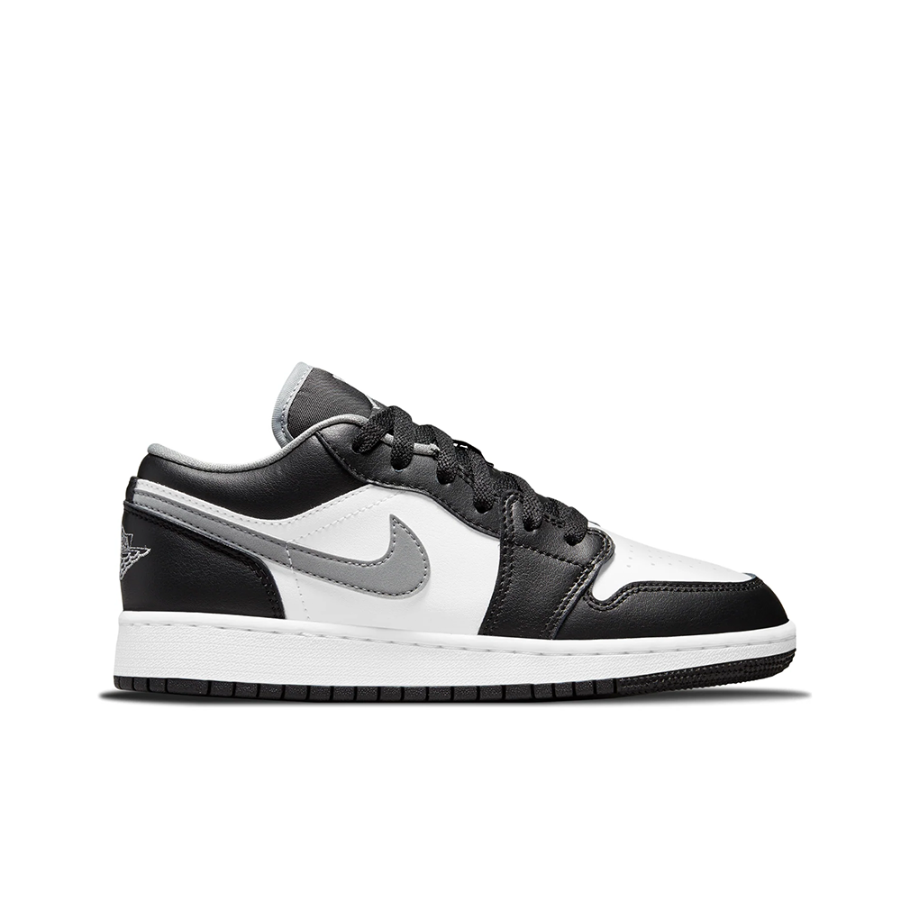 Grade School Air Jordan 1 Low 'Black Medium Grey' - 553560-040