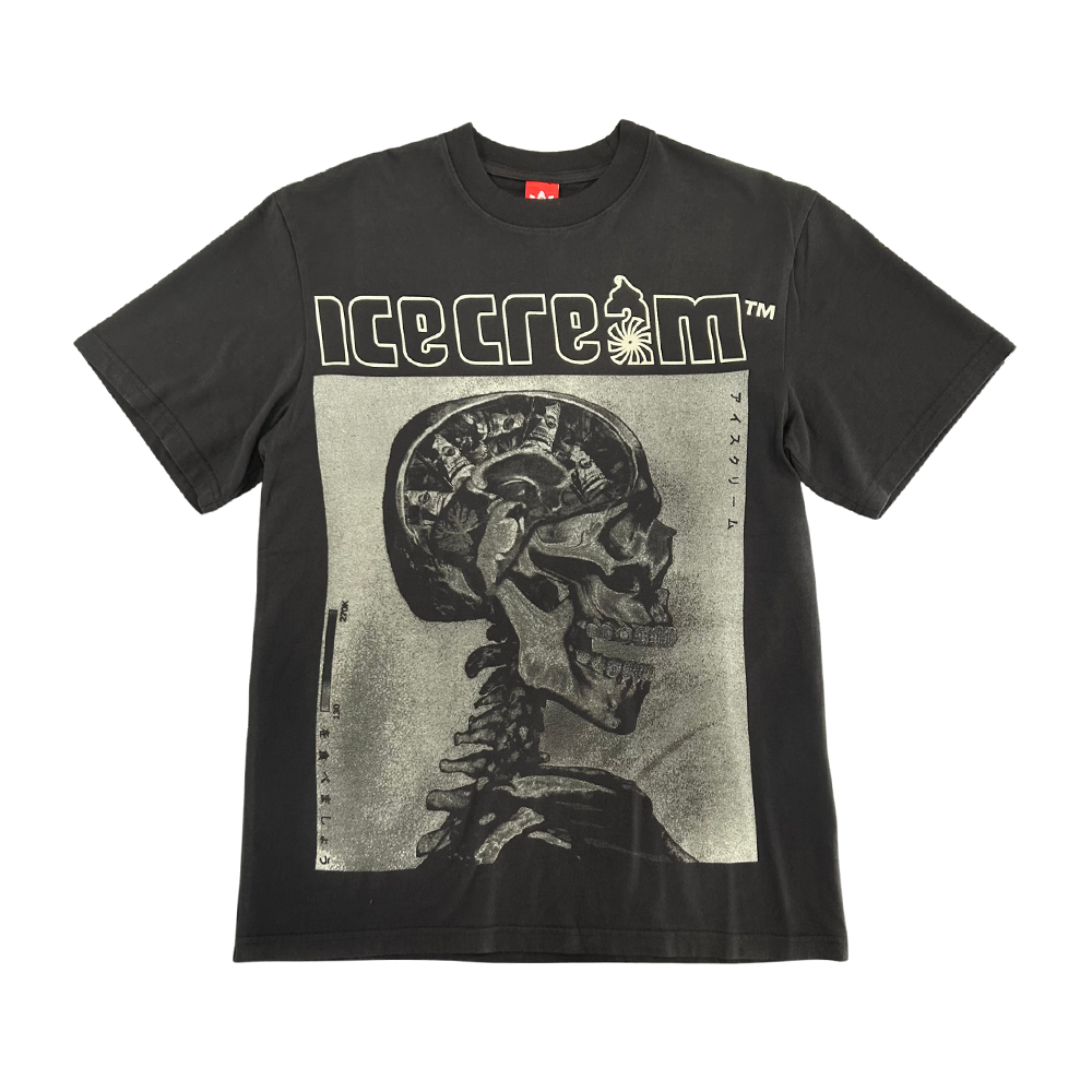 Ice Cream Money On My Mind SS Knit (Oversized)-Charcoal Art-451-7314