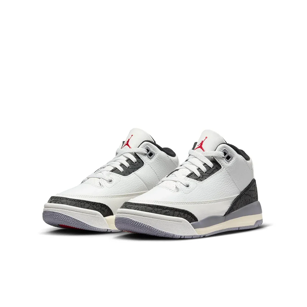 Preschool Air Jordan 3 Retro 'Cement Grey' - DM0966-106