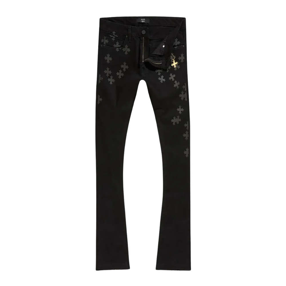 Jordan Craig Super Skinny Stacked Jean-Black-JTFP2318