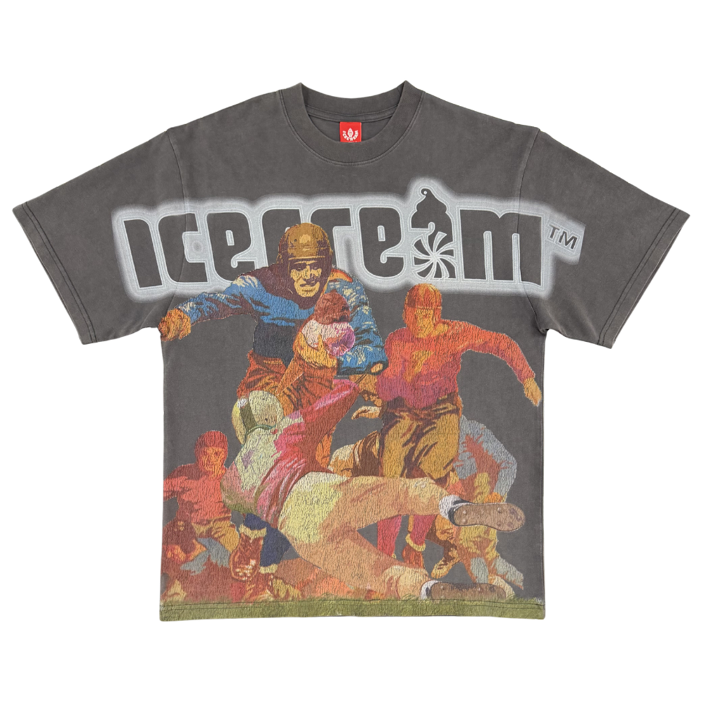 Ice Cream Carry SS Knit (Oversize)-Charcoal Art - 461-1304