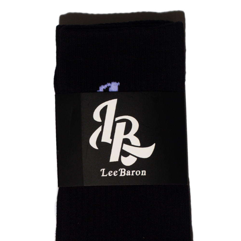 Lee Baron Core 'LB' Logo Socks - Black/White