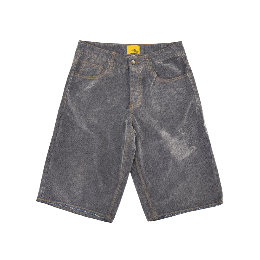 Diet Starts Monday Arch Denim Shorts-Grey - DSM-PS26-015
