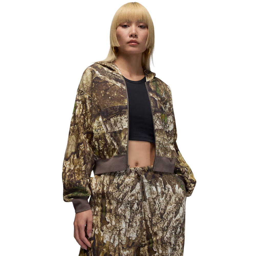Women's Jordan Brooklyn Fleece Realtree Mod Crop Full-Zip Hoodie - HV0469-133