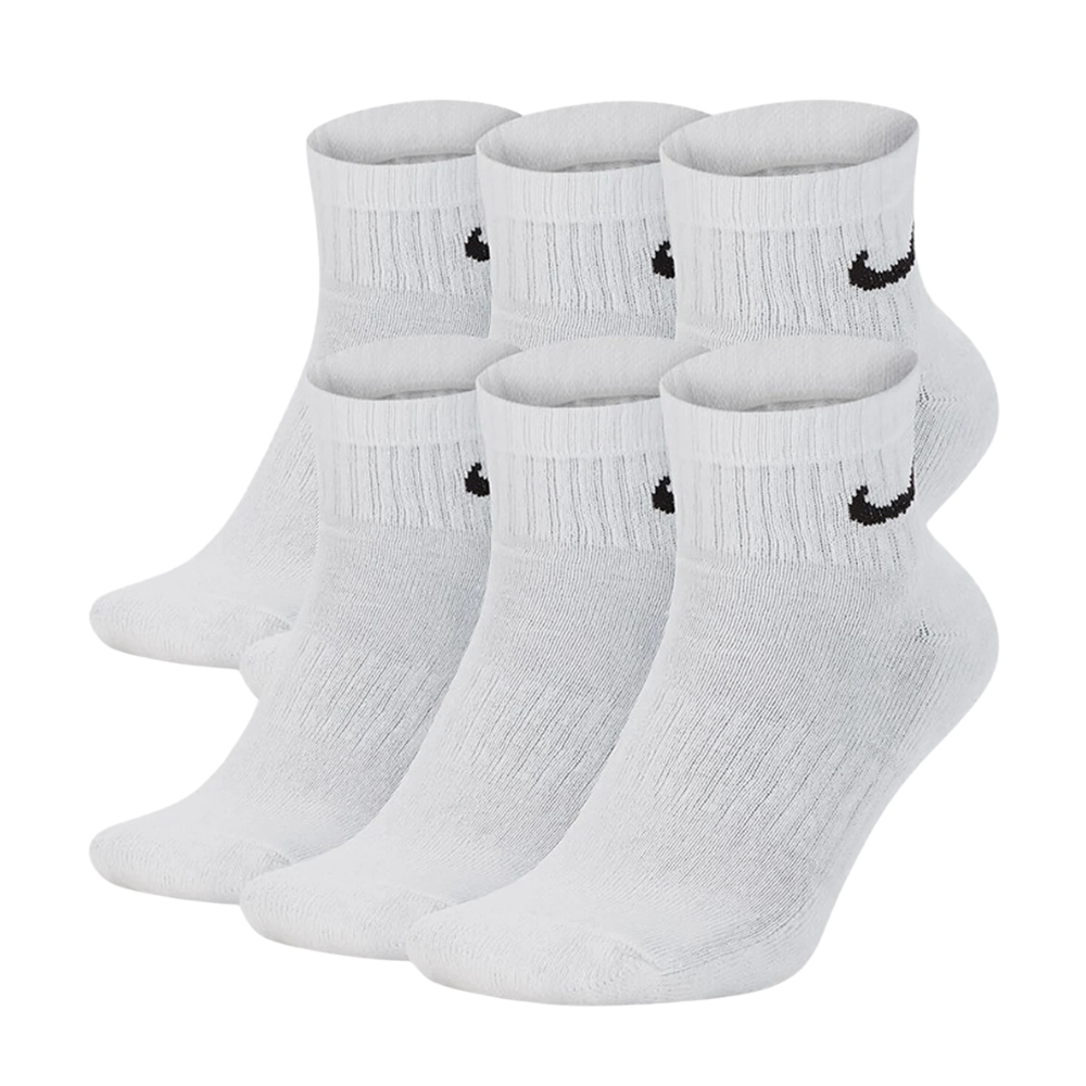 Nike Everyday Cushioned Training Ankle Socks (6-pack) "White" - SX7669-100