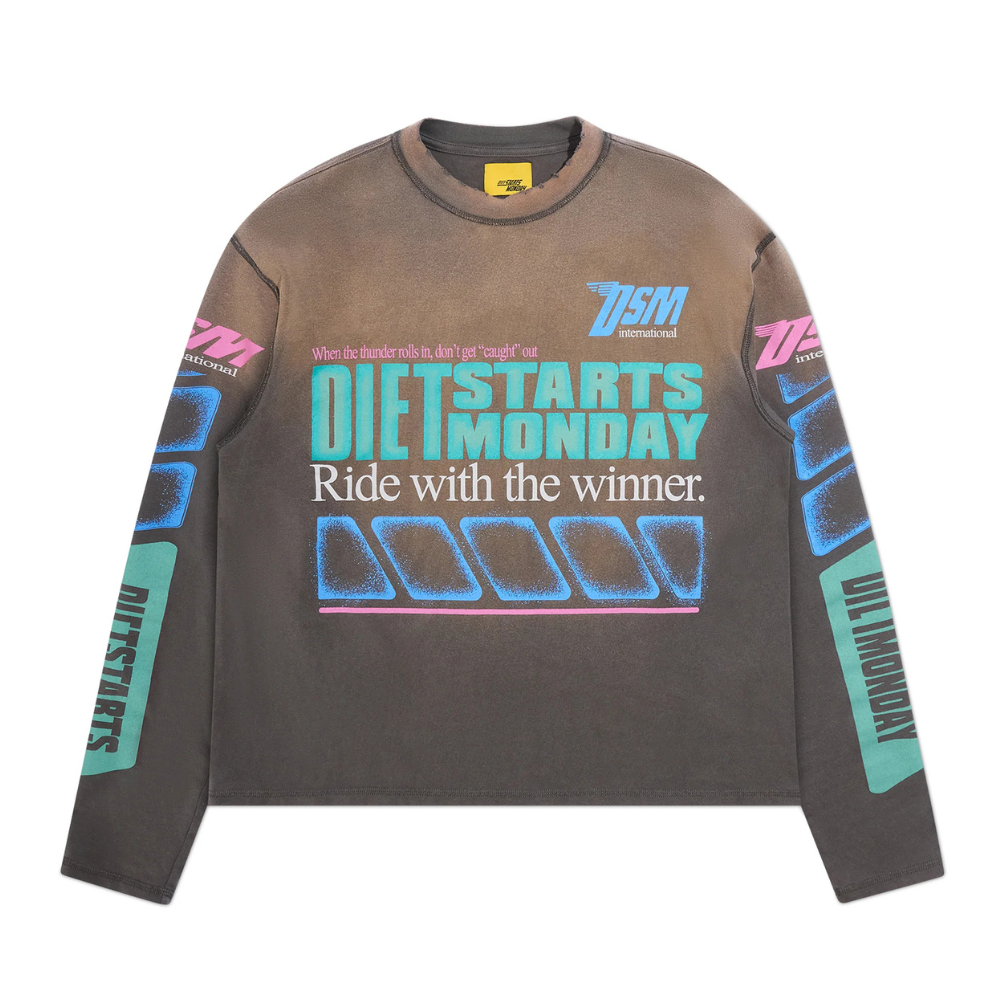 Diet Starts Monday Winners Long Sleeve - Vintage Black - DSM-S26-051