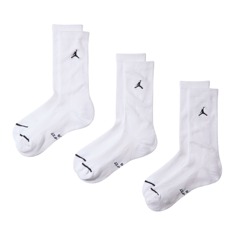 Men's Jordan Everyday Crew Socks (3 Pairs)-White - IR6319-100
