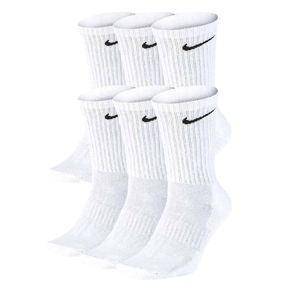 Nike Everyday Cushioned Training Crew Socks (6-Pack) 'White' - SX7666-100
