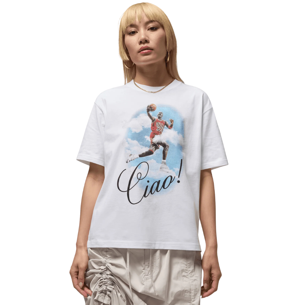 Women's Jordan Flight Tee -White/black - HV0226-100