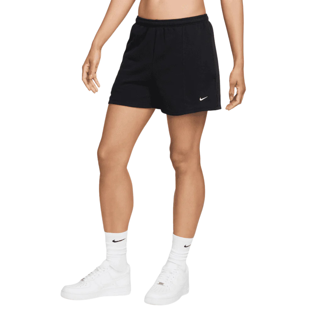 WMNS Nike Sportswear Chill Terry Mid-Rise 10cm French Terry Shorts-Black-HF6940-010