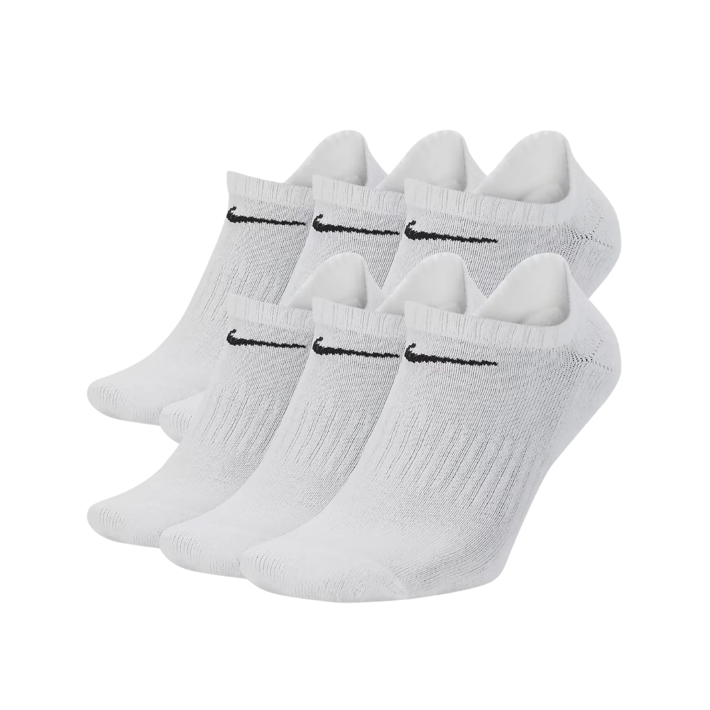 Nike Everyday Cotton Cushioned No Show (6-Pack) -White - SX7675-100