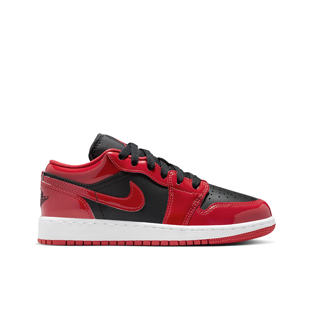 Grade School Air Jordan 1 Low SE 'Patent Varsity Red' - HV4396-006