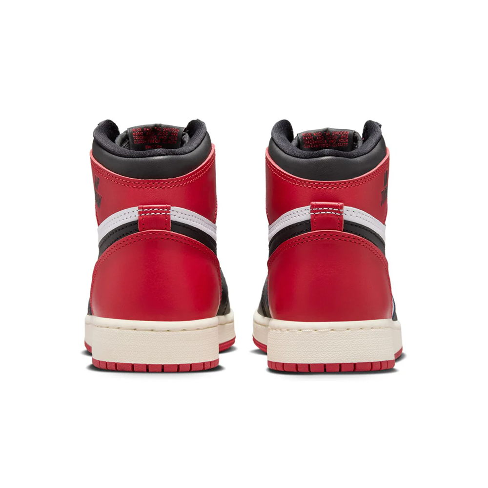 Grade School Air Jordan 1 Retro High OG 'Black Toe Reimagined' - FD1437-106