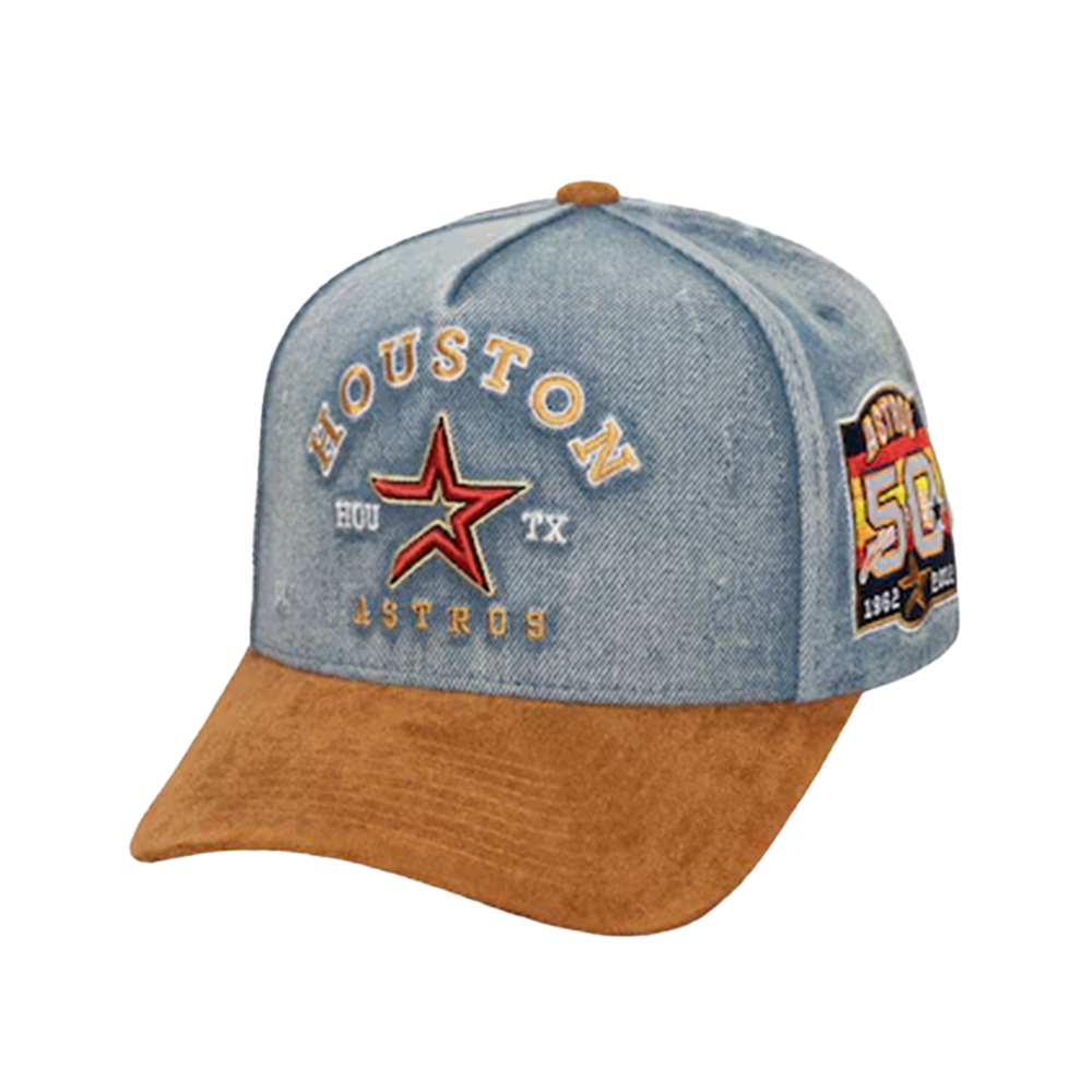 Mitchell & Ness MLB Wood Work Pro Strapback-Light Blue-MM24038