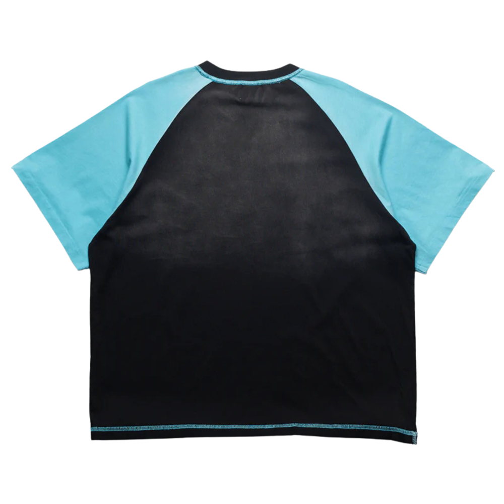 Diet Starts Monday Eagle Raglan Tee-Black/Blue-DSM-FA25-029