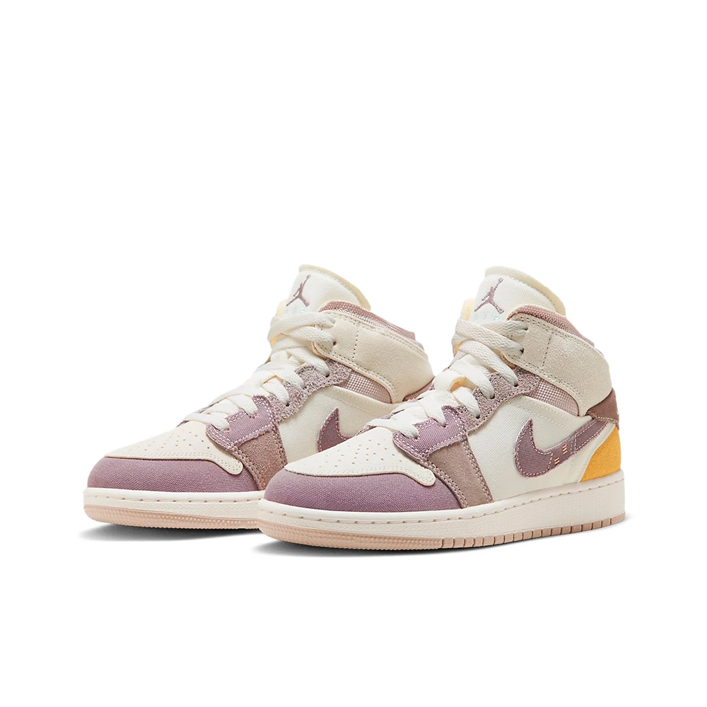 Grade School Air Jordan 1 Mid SE 'Craft' - DZ4466-102