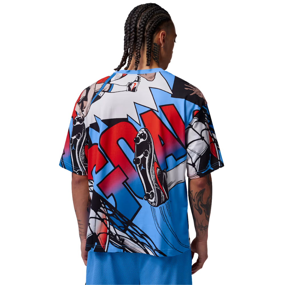 Jordan Brooklyn Graphic T- Shirt- Blue-IO0012-100