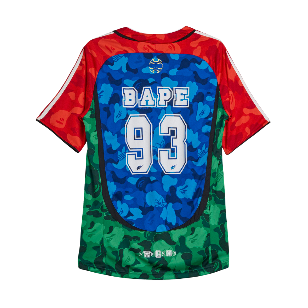 Adidas x BAPE TeamGeist Tee H 'Blue/Red/Green' - KW5253