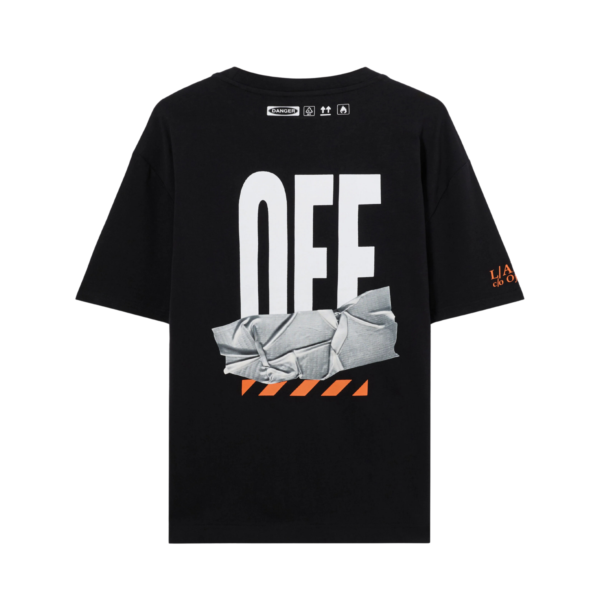 L/AB c/o Off-White ™ Off Active Duct Tape S/S Tee-Black - 44LABF26T082-001