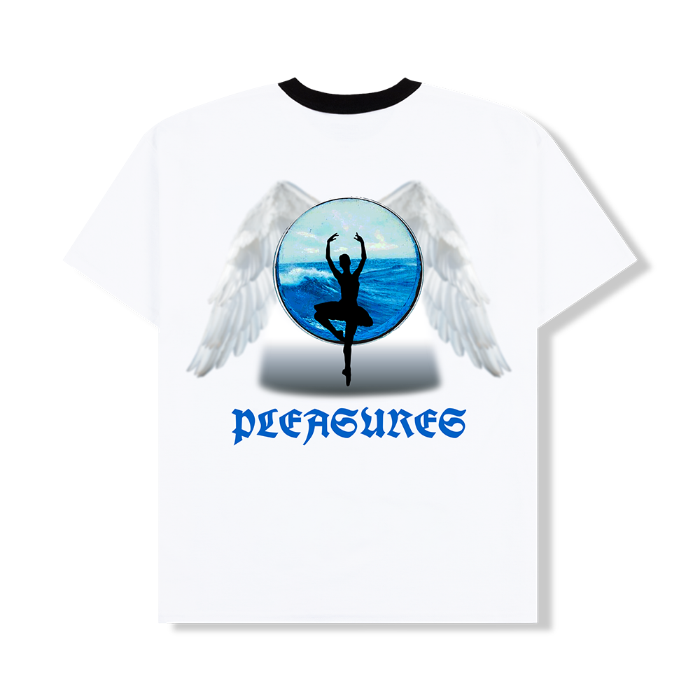 Pleasures Angel Place Ringer T-Shirt - White -P25W069-WHITE