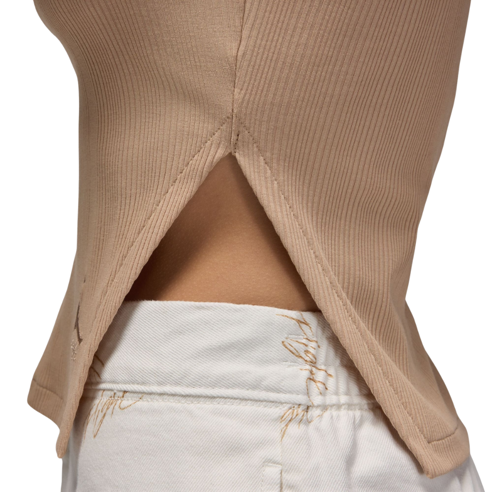 Women's Jordan Women's Asymmetrical Ribbed Tank Top-Brown-FN5798-244