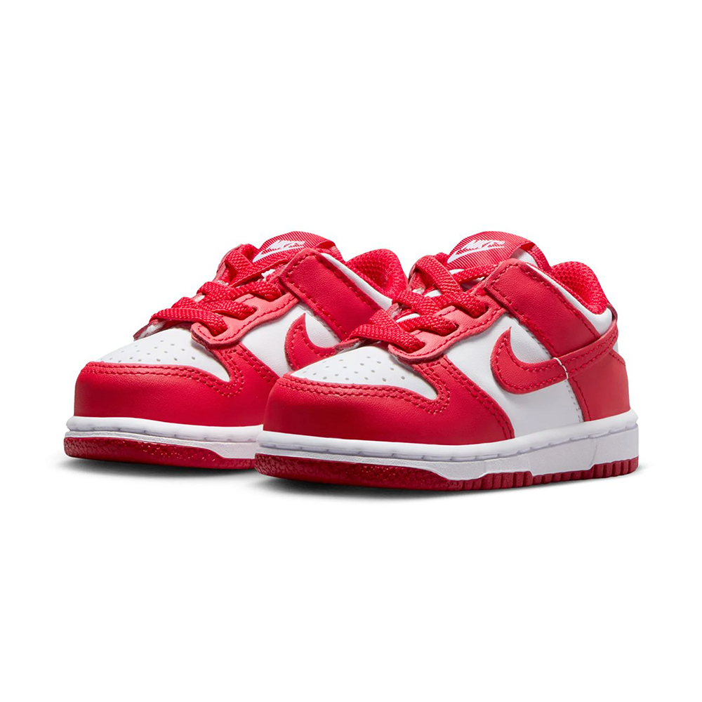 Toddler Nike Dunk Low 'White/Red' - FB9107-119