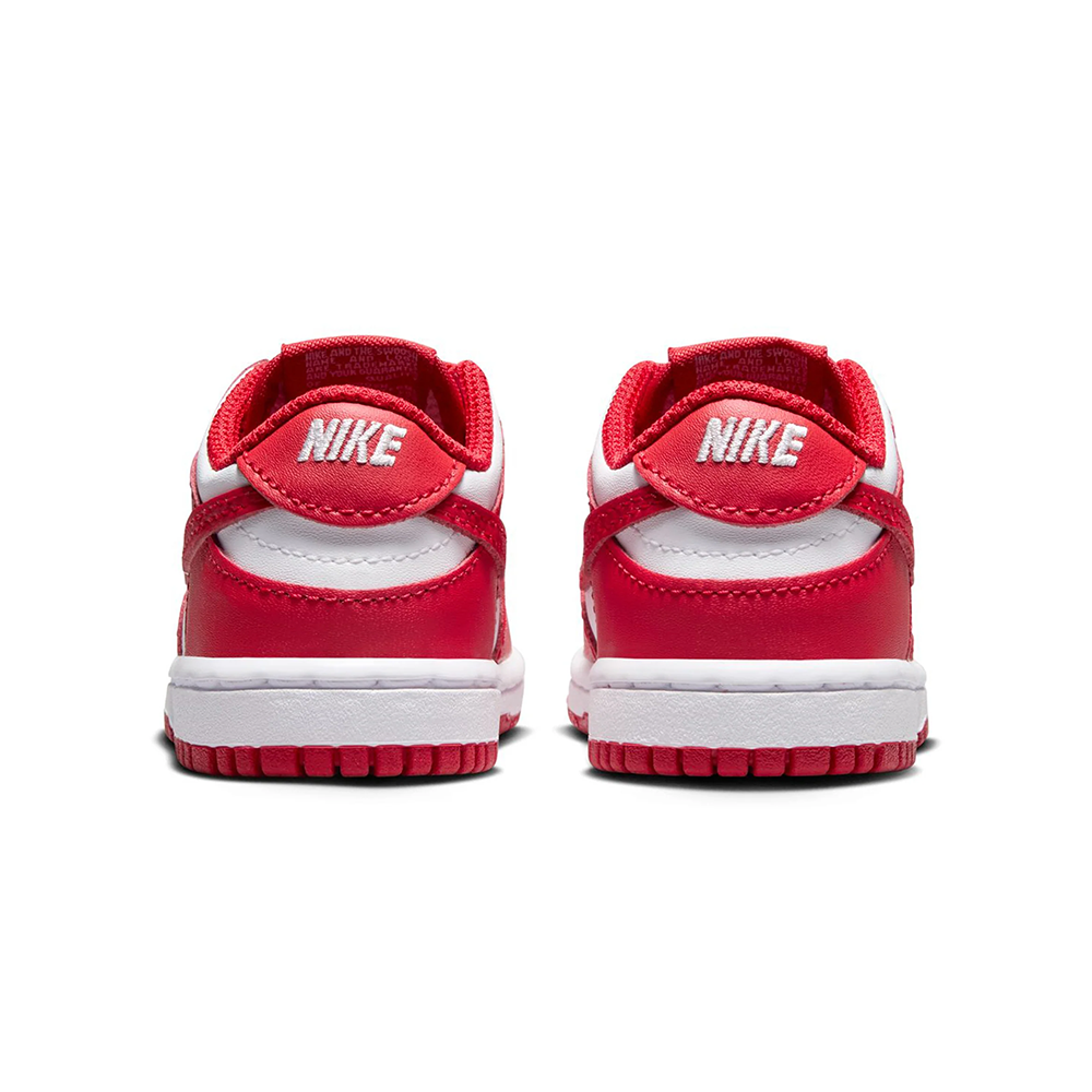 Toddler Nike Dunk Low 'White/Red' - FB9107-119