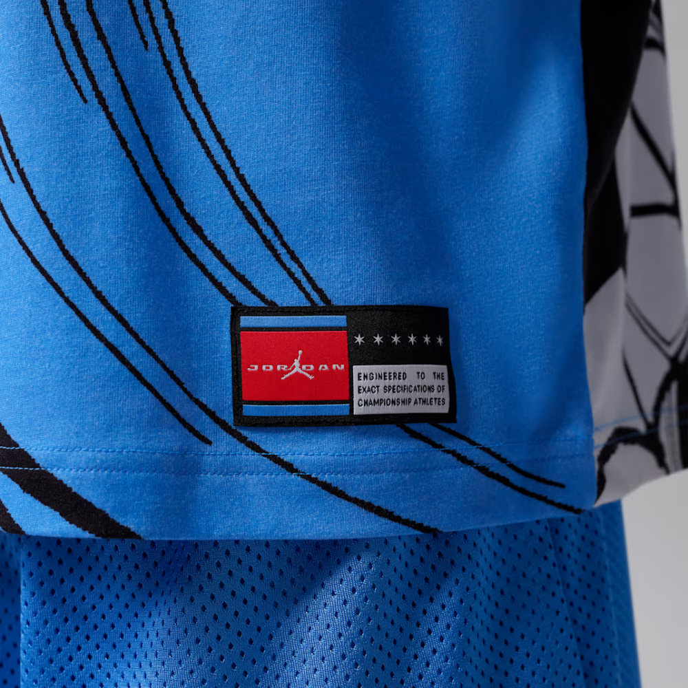 Jordan Brooklyn Graphic T- Shirt- Blue-IO0012-100