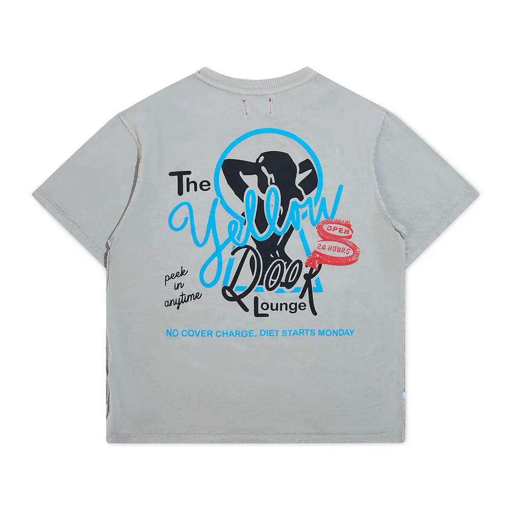 Diet Starts Monday Yellow Door Tee-Heather Grey-DSM-PS25-035