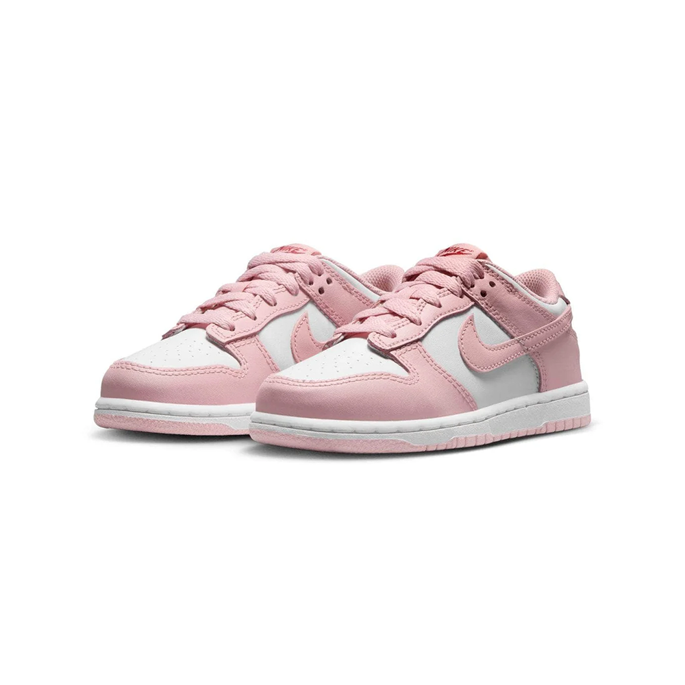 Preschool Nike Dunk Low 'White/Pomegranate' - HV0930-100