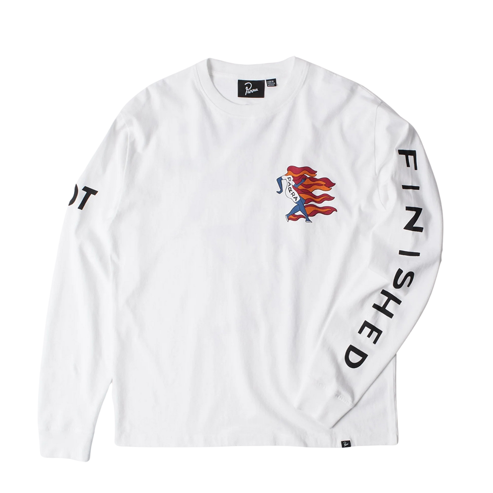 Parra Not Finished Long Sleeve T-Shirt - White - 54315
