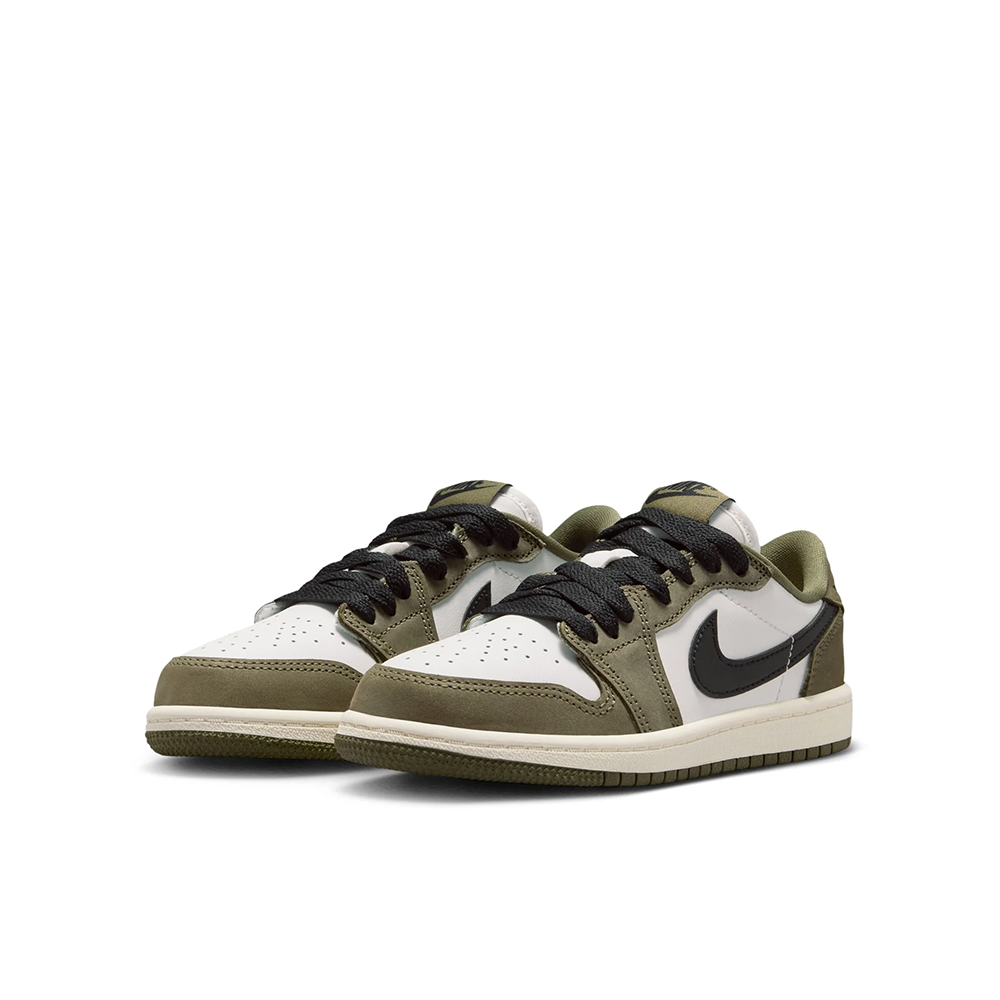 Preschool Jordan 1 Retro Low OG 'Medium Olive' - HQ6996-200