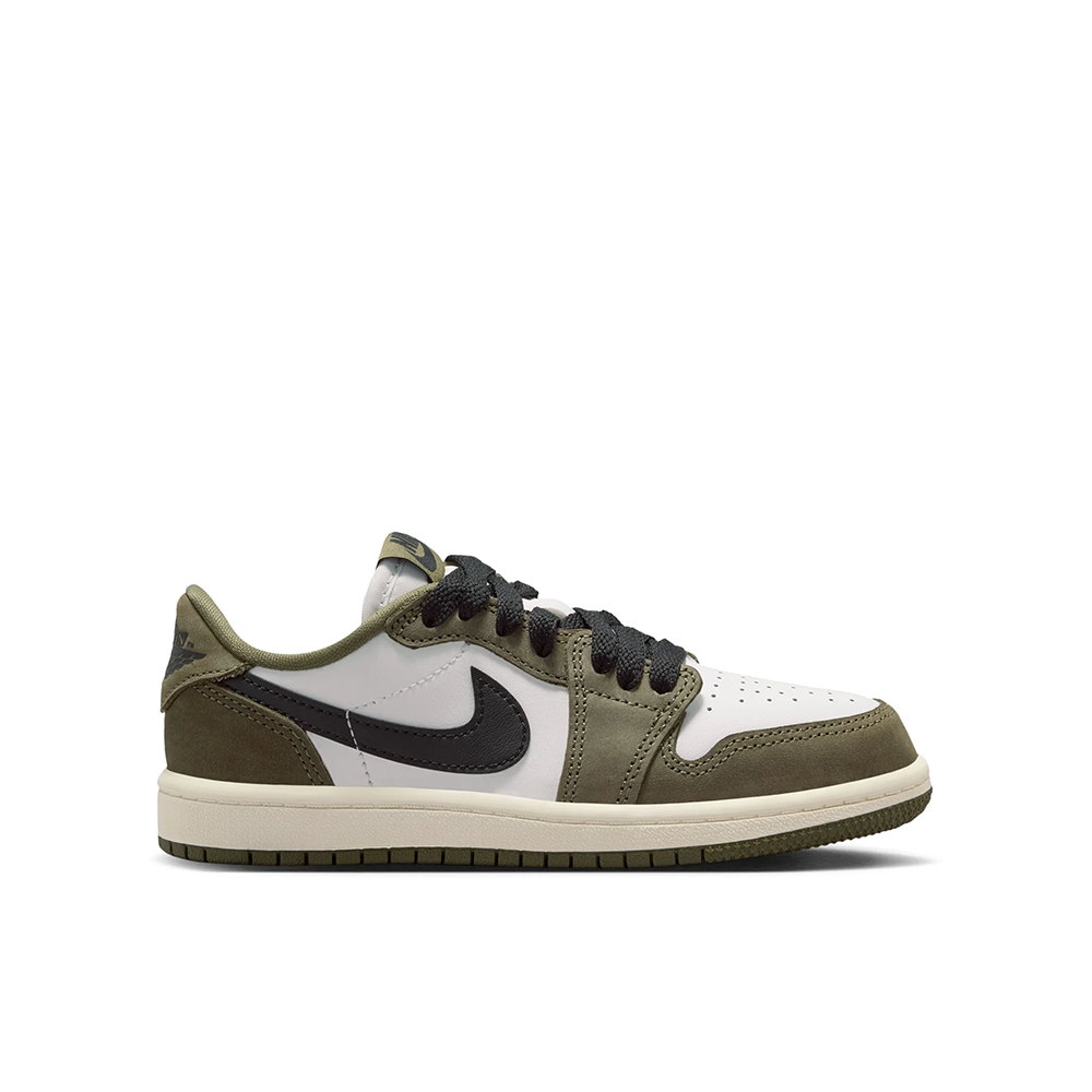 Preschool Jordan 1 Retro Low OG 'Medium Olive' - HQ6996-200