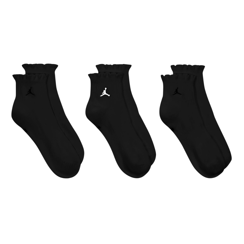 Jordan Essentials Everyday Ankle Socks (3-Pack) 'Black' IR0597-902