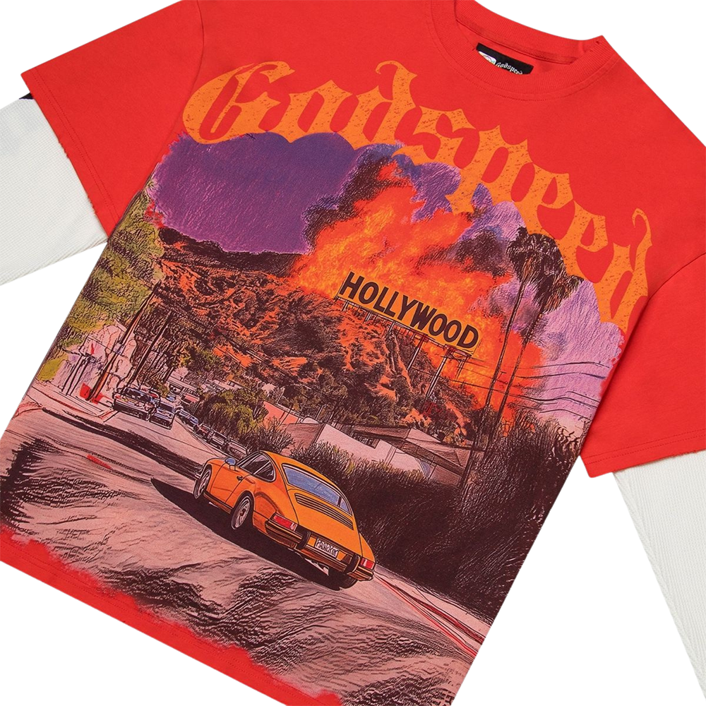 Godspeed Los Scandalous Layered T-Shirt - Red