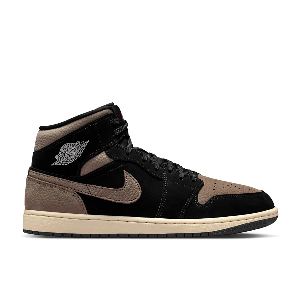 Men's Air Jordan 1 Mid SE 'Black/Olive Grey' -IB7110-002