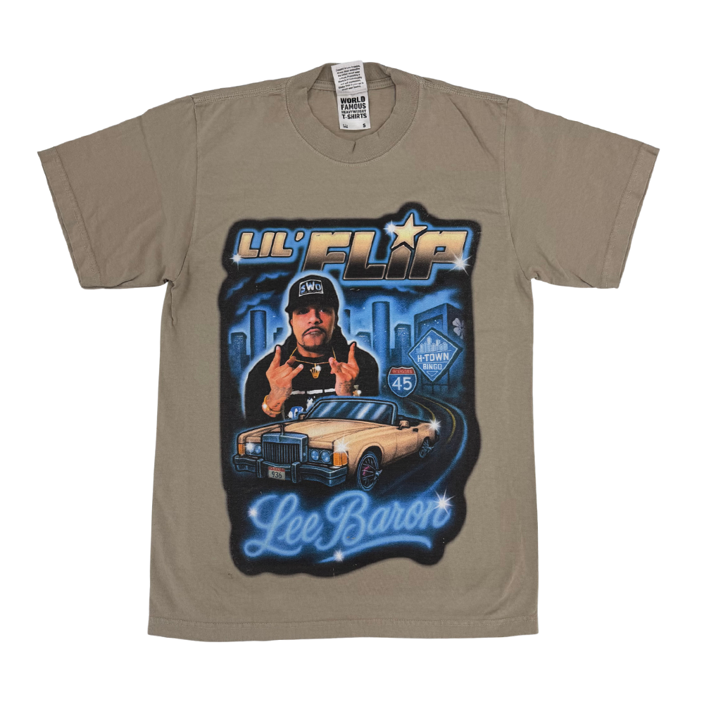 Lee Baron X Lil Flip 'H-Town' Tee-Cream-LBCRFLIP