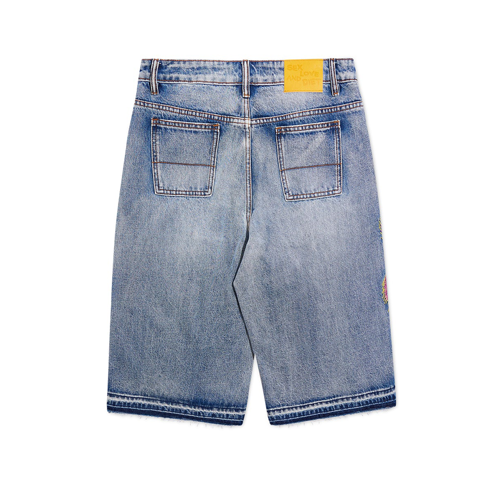 Diet Starts Monday Snake Denim Shorts -Washed Indigo-DSM-SP125-017