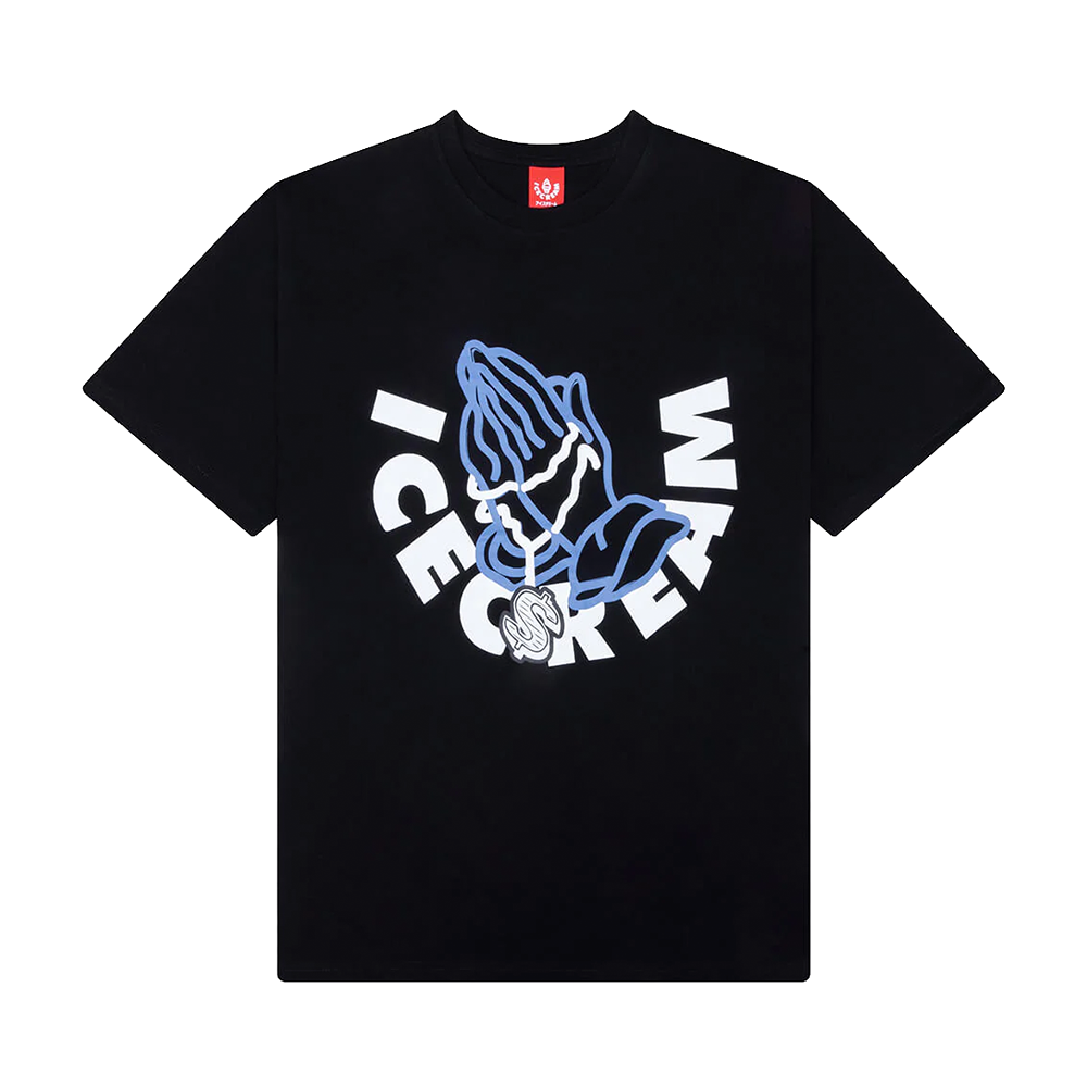 Ice Cream And Then You Pray For Me SS Tee-Black - 461-1208