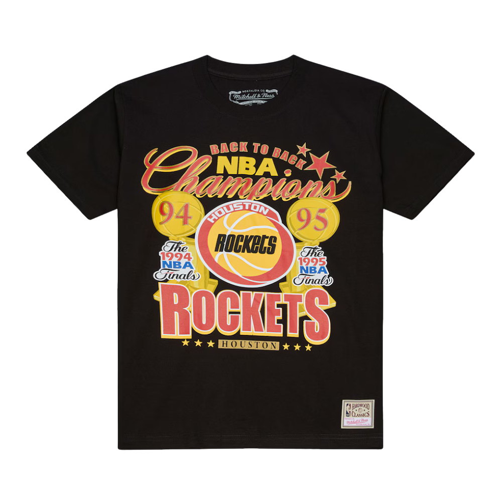 Mitchell & Ness Houston Rockets Champions Heritage T-Shirt-Black - TP1 Mitchell & Ness Houston Rockets Champions Heritage T-Shirt-Black - TP1