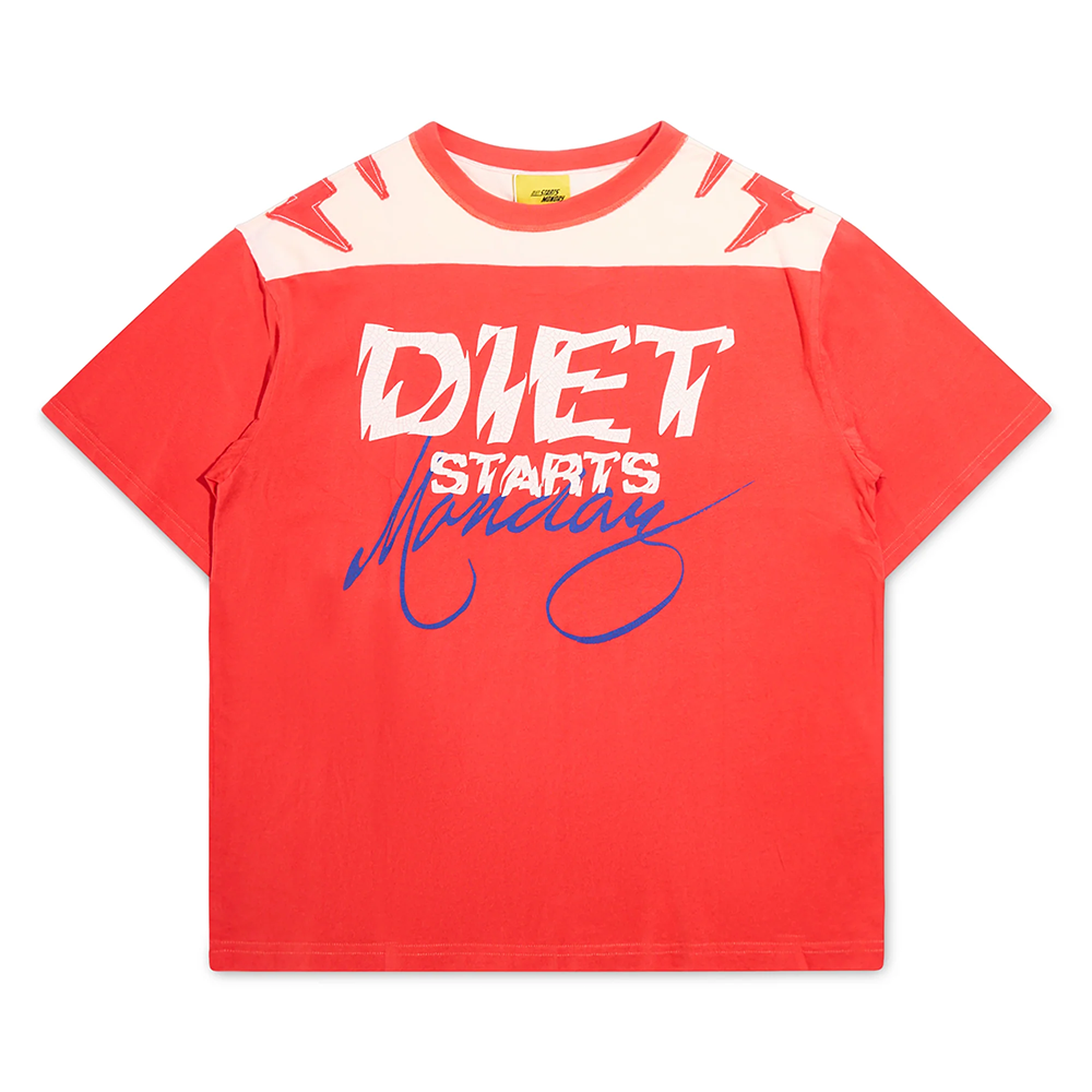 Diet Starts Monday Yoke Tee-Red-DSM-FA25-033