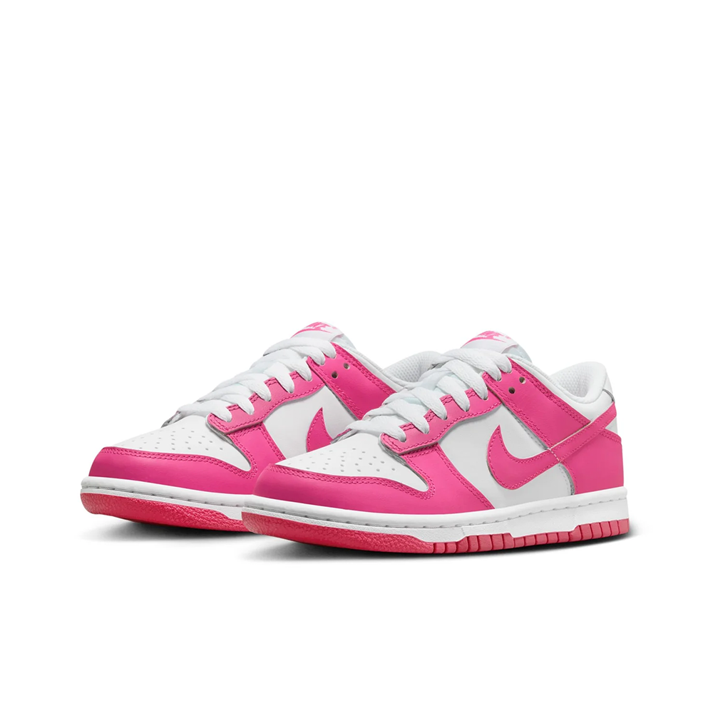 Grade School Nike Dunk Low 'Laser Fuchsia' - FB9109-102