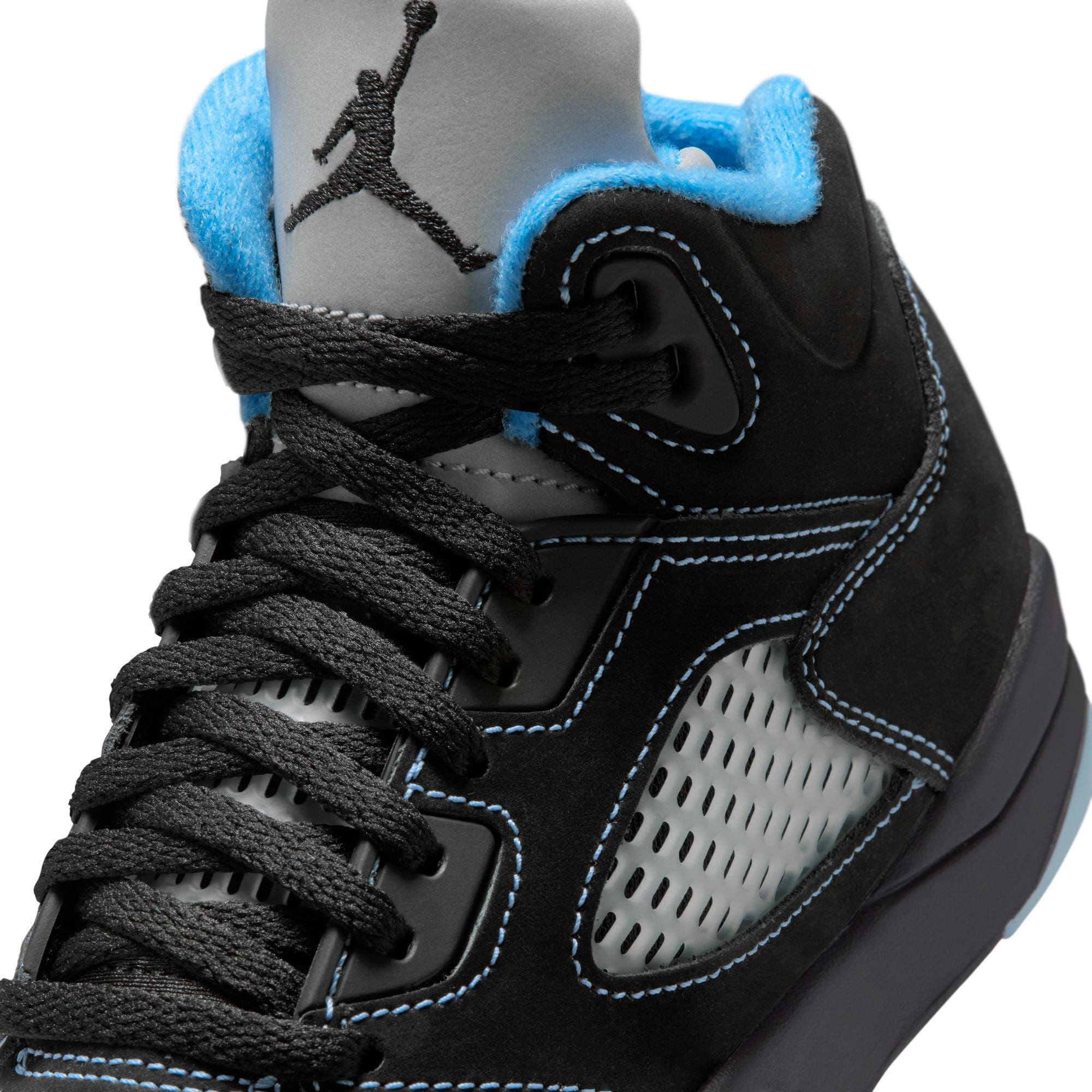 Preschool Jordan 5 Retro 'Black University Blue' - 440889-008