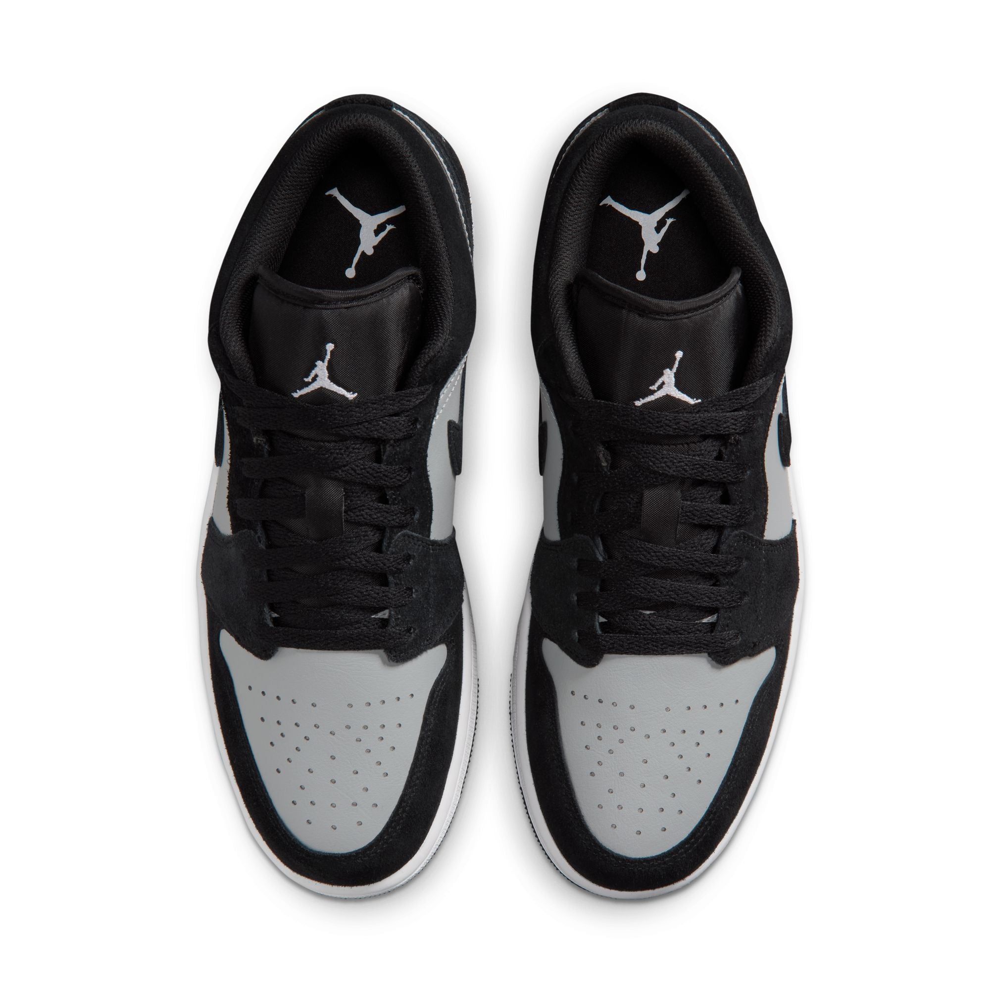 Men's Air Jordan 1 Low 'Black/Light Smoke Grey' - 553558-048