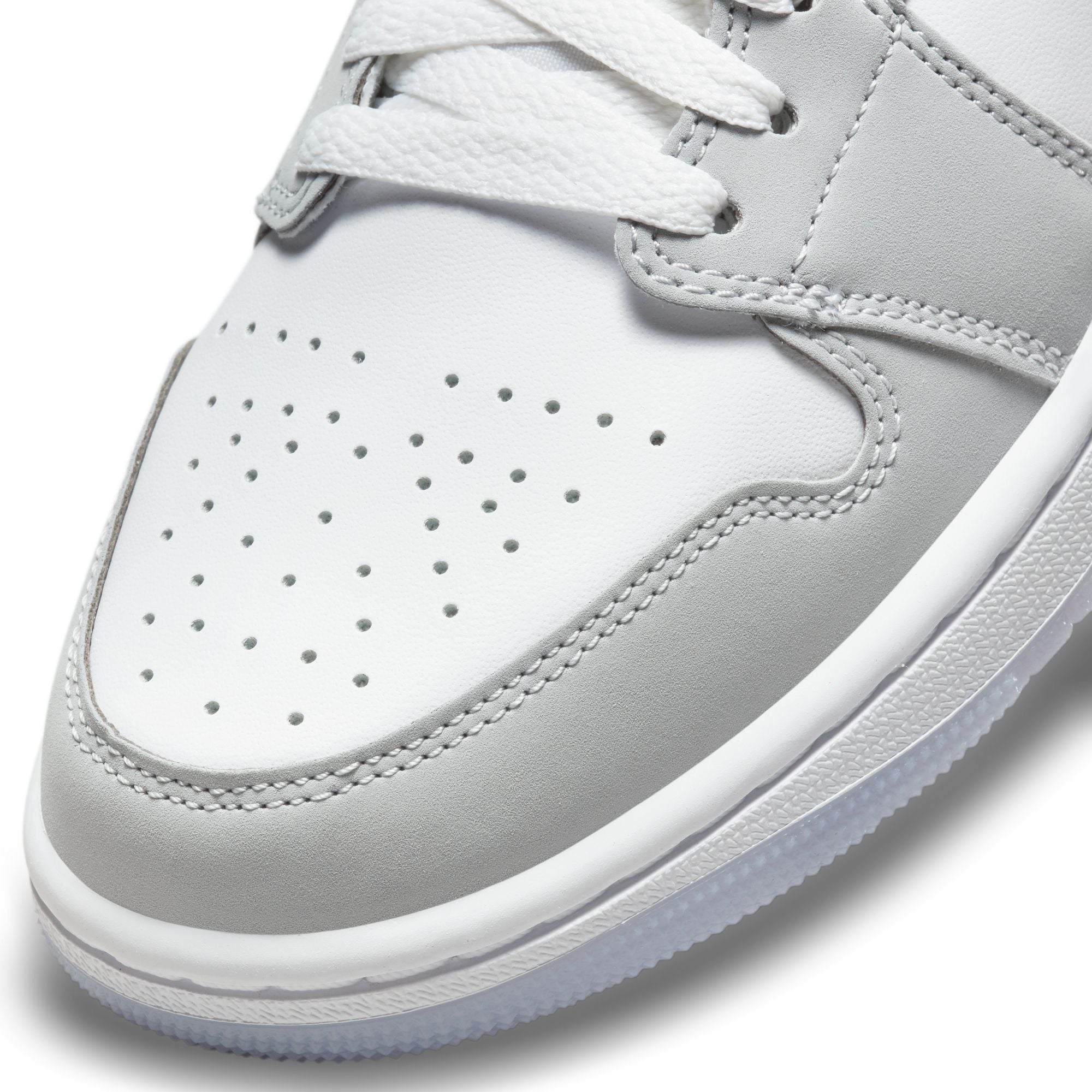 Women's Air Jordan 1 Mid 'White/Wolf Grey' - BQ6472-105