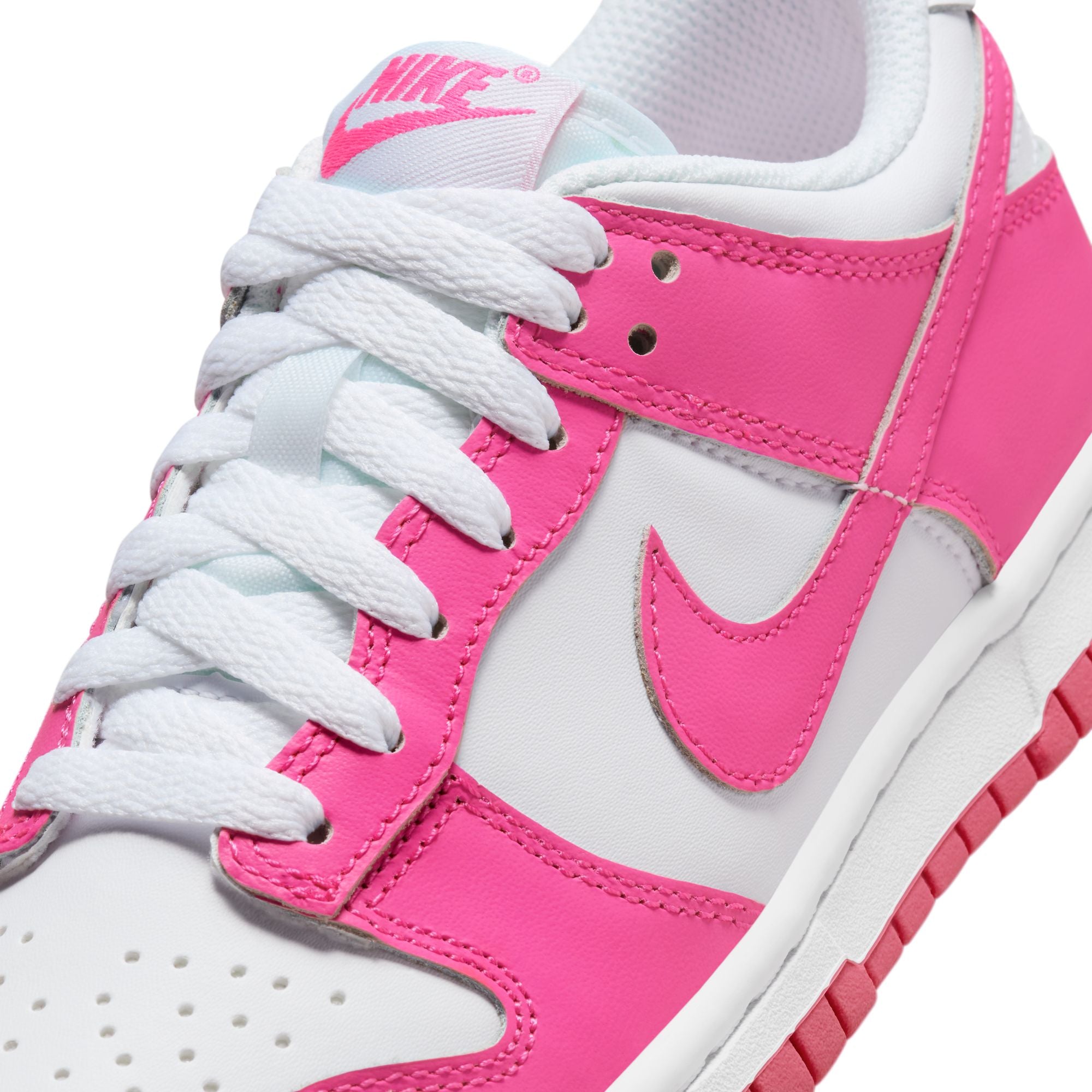 Grade School Nike Dunk Low 'Laser Fuchsia' - FB9109-102
