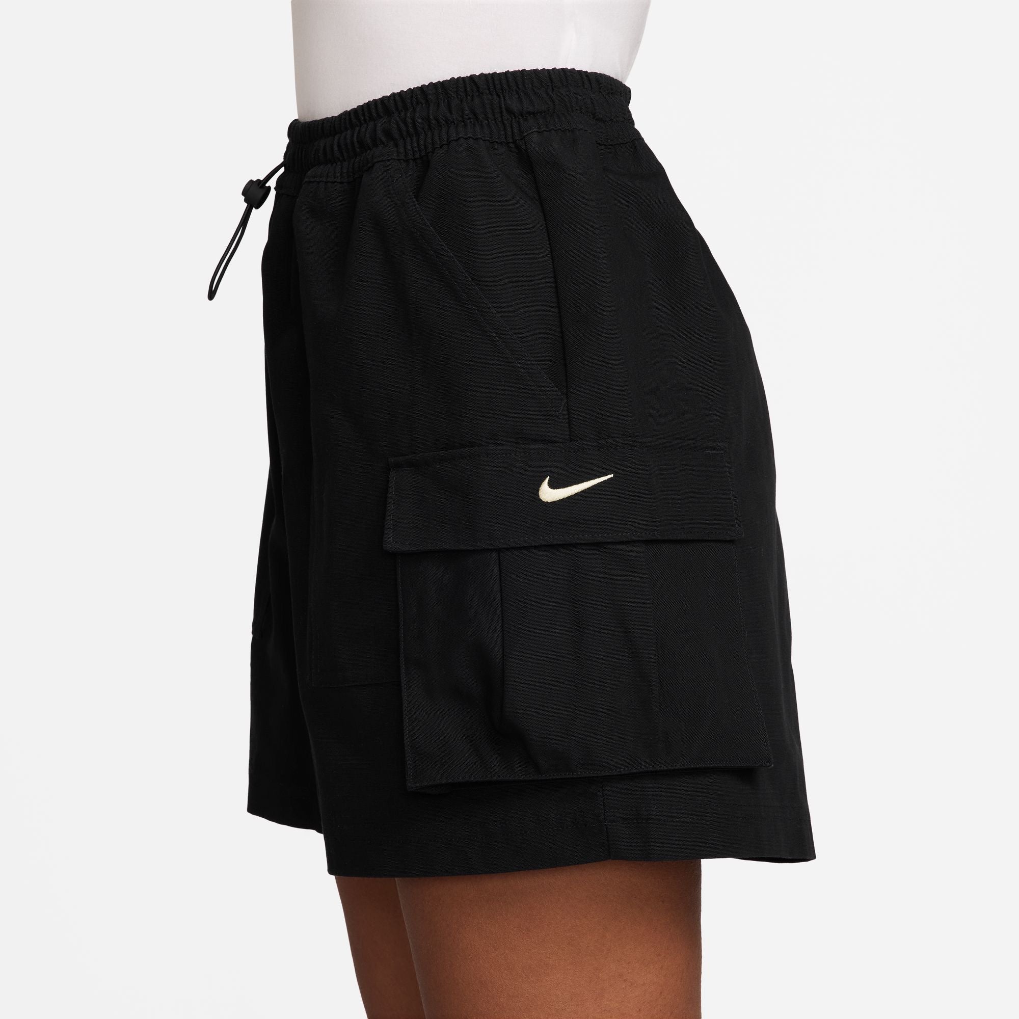 Women's Nike Mid-Rise Loose 5" Cargo Shorts -Black -HV2618-010